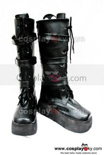 Laden Sie das Bild in den Galerie-Viewer, Punk Schnalle Schwarz heavy-bottomed Stiefel Maßgeschneiderte Cosplay Schuhe