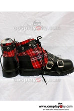 Laden Sie das Bild in den Galerie-Viewer, Punk Rot Plaid Klassischen Stiefel B Version Maßgeschneiderte
