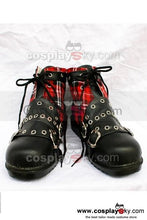 Laden Sie das Bild in den Galerie-Viewer, Punk Rot Plaid Klassischen Stiefel B Version Maßgeschneiderte