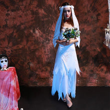 Laden Sie das Bild in den Galerie-Viewer, Halloween Sexy Zombie Bride Braut Ghost Kleid fuer Erwachsene Cosplay Kostuem