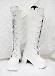 Laden Sie das Bild in den Galerie-Viewer, Sweet Klassischen Weiß high-heeled Stiefel Maßgeschneiderte Cosplay Schuhe